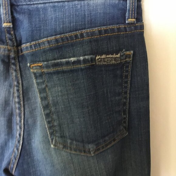 7 For All Mankind Jeans Women's Size 25 Skinny High Waist Medium Wash Stretchy - Picture 8 of 9